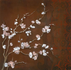 Cherry Blossoms on Cinnabar II by Janet Brignola-Tava