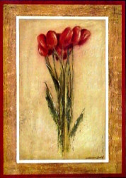 Red Tulips by Lewman Zaid