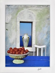 Tomatoes and White Urn