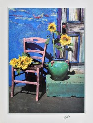 Sunflowers on the Chair by Cebo