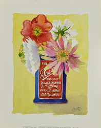 Flowers in a Red and Blue Can by Robbin Gourley