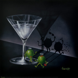 He Devil She Devil Martini by Michael Godard