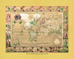 Gold Map of The World by Moses Pitt