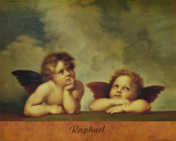 Two Angels from The Sistine Madonna by Raphael