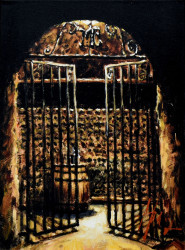 Wine Cellar (Gold Float) by Fabian Perez - Stretched Canvas