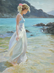Delicate Amble Stretched Oil by Vladimir Volegov - Stretched Canvas