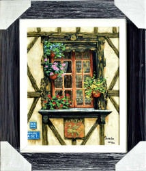 Windows of France by Viktor Shvaiko - Stretched Canvas
