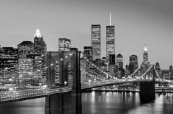 Manhattan Skyline at Night by Brian Lawrence
