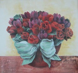 Roses with Bowl by Janet Brignola-Tava