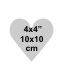 Heart 4x4 inch