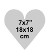 Heart 7x7 inch