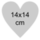 14x14cm Heart