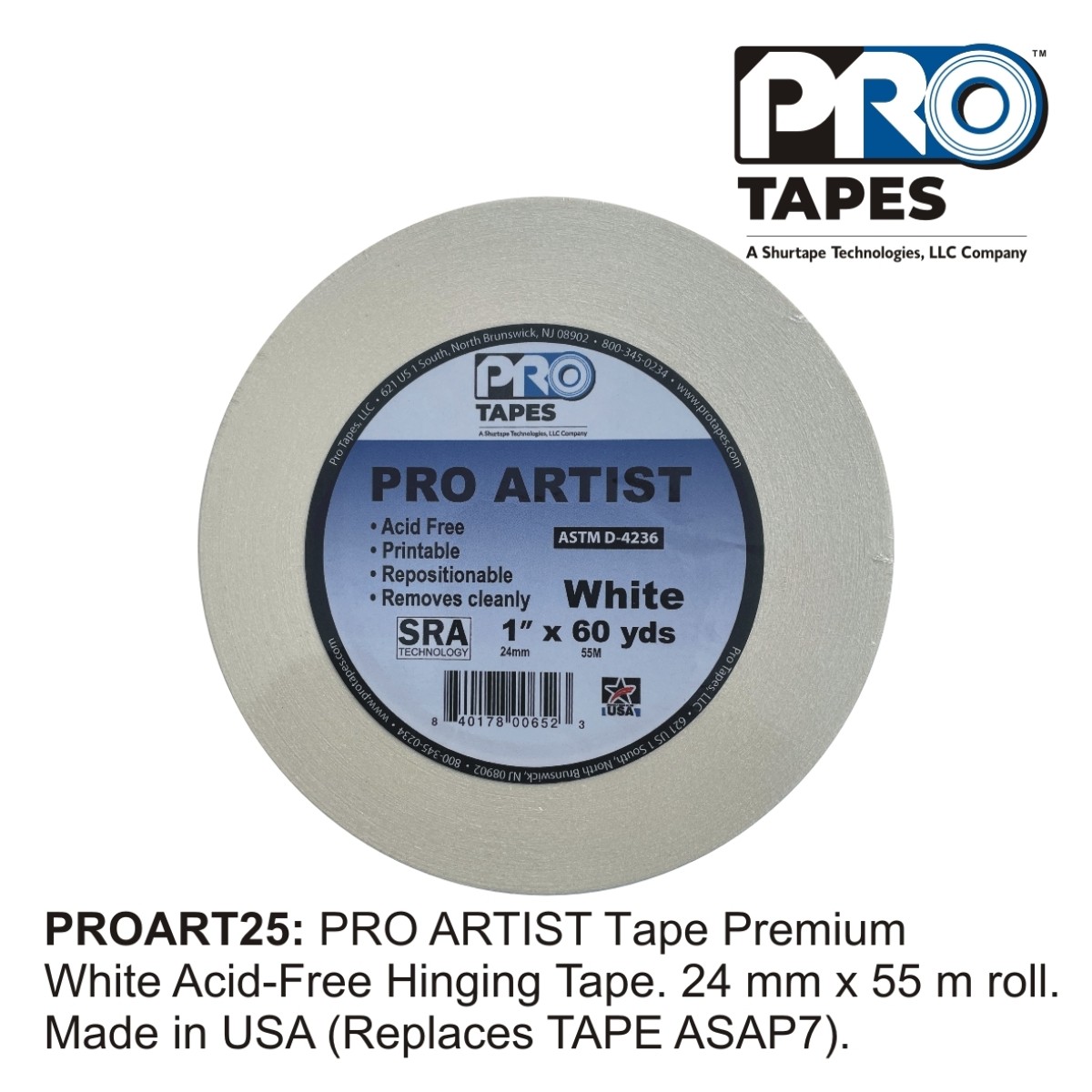Acid Free Hinging Tape 24mmx55m