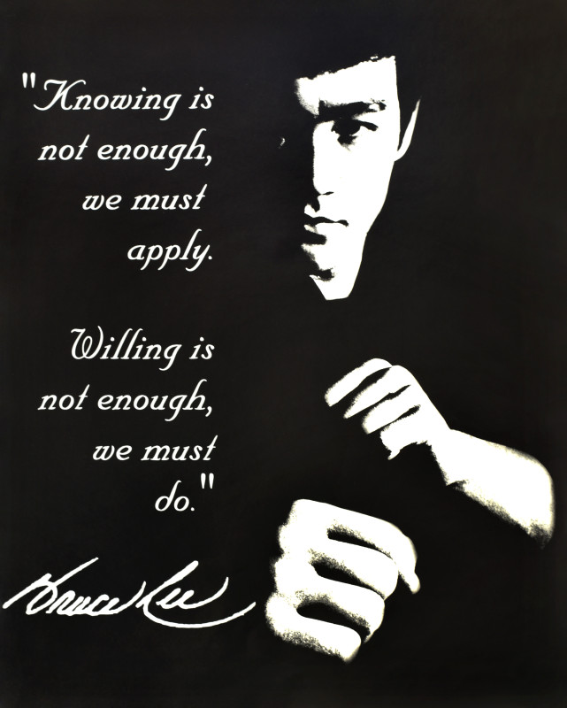 Details about   Bruce Lee KNOWING IS NOT ENOUGH Photo print On Framed Canvas Wall Art Home Decor 
