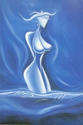 Blaue Frau I by Jorg Schroder