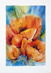 Poppies Blue by Jan Kooistra