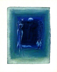 Frau in Blaues  by Jorg Schroder