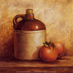Jug with Peaches by Peggy Thatch Sibley