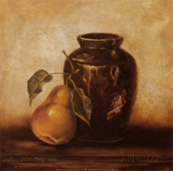 Crock with Pears by Peggy Thatch Sibley