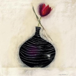 Tulip In Black Vase I by Marilyn Robertson