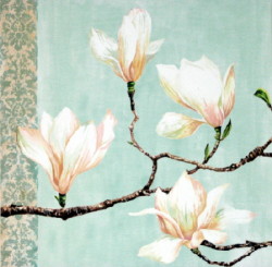 Magnolias On Turqui by Louise Anglicas