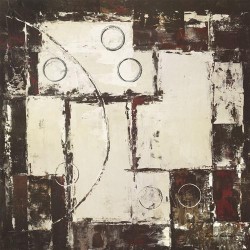 Circles on Brown-Beige I by David Sedalia