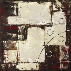 Circles on Brown-Beige II by David Sedalia