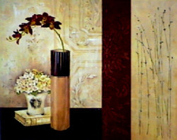 Damask Orchid with Hydrangeas by Kathryn White