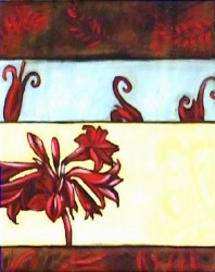 Crimson Amaryllis by Deljou Art Group