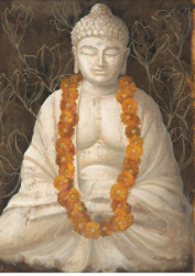 Floral Buddha II by Fabrice de Villeneuve