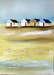 Beach Cabins IV by Jean Jauneau