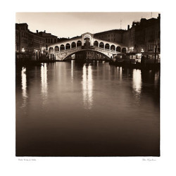 Ponte Rialto Di Notte by Allan Blaustein