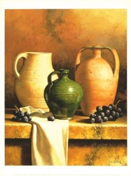 Earthenware with Grapes by Loran Speck