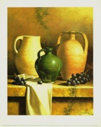 Earthenware with Grapes by Loran Speck