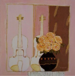 Roses et violons by Andre Vigud