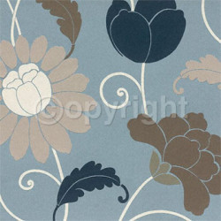 Aqua Retro Floral by Design Show