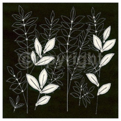 Black Stitch Floral II by Design Show