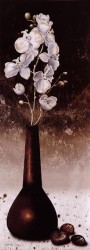 White Orchid Vase I by Dorothea King