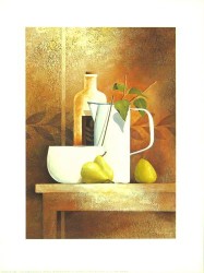 Pears Near Bowl by Franz Heigl