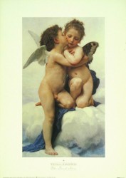 The First Kiss by William Adolphe Bouguereau