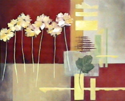 Contemporary Crimson I by Carol Robinson