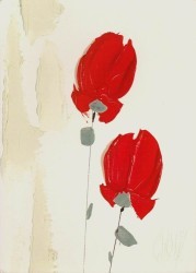 Deux roses rouges de mai by Christian Choisy