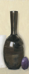 Blk Vase With Plums