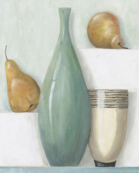Blu Vase & Pears by Jennifer Hammond