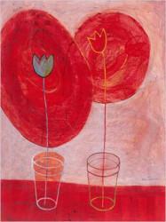 Tulpen auf Rot by Jurgen Kustosch