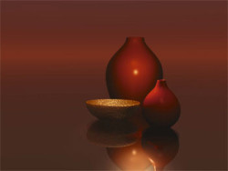 Red Vase by Scobie