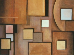 Composition with Blue & Pink by Louie Matthews