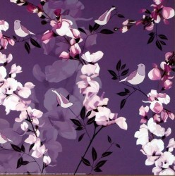 Mauve Blossom Birds by Kate Knight