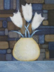 Three White Tulips by Jo Parry