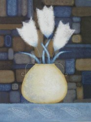 Three White Tulips by Jo Parry